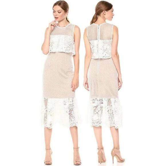 Elliatt Serenity Cold Shoulder Midi Dress in White Size XS - Picture 2 of 9